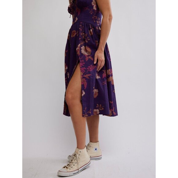 Free People Purple Floral Midi Dress - Picture 5 of 7